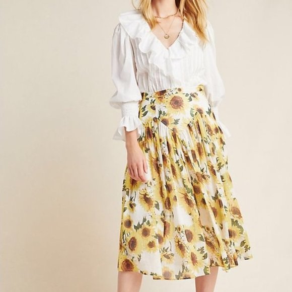 Anthropologie Dresses & Skirts - Hope for Flowers by Tracy Reese Sunflower Skirt